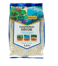 Кварцевый песок 1,5 кг фр. 0,8-2мм Долина плодородия.