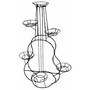 Стойка (подставка) под цветы Гитара 6 горшков
